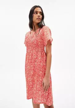armedangels Helinaa Water Dots Sommerkleid hibiscus