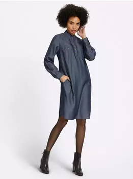 Heine Blusenkleid (10565368) dunkelblau