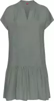 s.Oliver Blusenkleid "mit Volant am Rock" Ohne Taschen luftiges Tunikakleid,