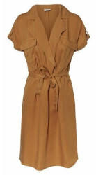 Noisy May Nmvera S/s Endi Tencel Shirt Dress Clr (27006912) brown sugar