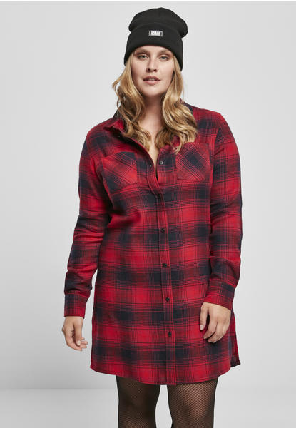 Urban Classics Ladies Check Shirt Dress (TB3764-02746-0037) darkblue/red