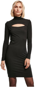 Urban Classics Ladies Stretch Jersey Cut-out Turtleneck Dress (TB4748-00007-0054) black