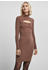 Urban Classics Ladies Stretch Jersey Cut-out Turtleneck Dress (TB4748-03467-0037) bark
