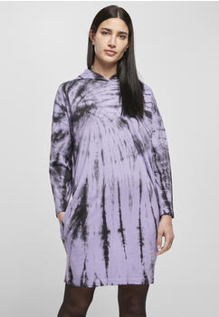 Urban Classics Ladies Oversized Tie Dye Hoody Dress (TB4531-03506-0037) black/lavender