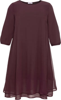 Sheego Kleid im Lagenlook mit Chiffon (5E855-20X) burgund