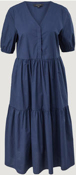 Comma Stufenkleid mit V-Ausschnitt (2114150.5876) blau