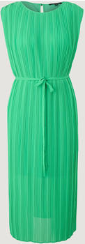 Comma Maxi-Kleid mit Plisseefalten (2129607.7588) grün