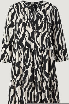 Comma Stufenkleid mit Allover-Print (2129146.99B5) schwarz