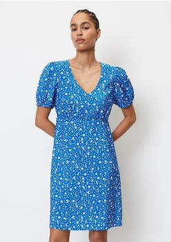 Marc O'Polo Kurzes V-Neck-Kleid mit Puffärmeln (344085521063) multi/mediterranean blue