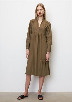 Marc O'Polo Volumen-Kleid mit gerafften Details (303104121047) earthy brown