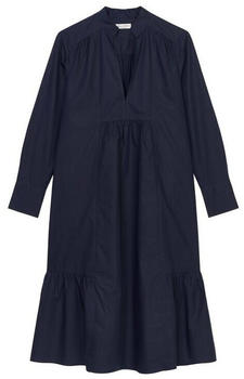 Marc O'Polo Volumen-Kleid mit gerafften Details (303104121047) deep blue sea