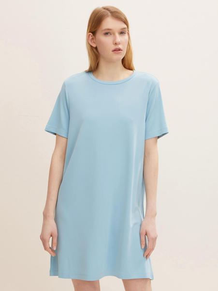 Tom Tailor Denim Kurzes T Shirt Kleid (1031314) blau