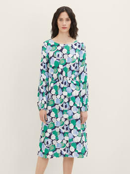 Tom Tailor Gemustertes Midikleid (1035861) grün