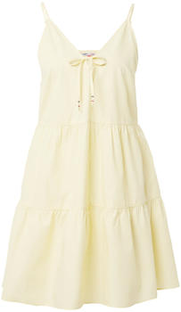 Tommy Hilfiger Tie Detail Poplin Tiered Mini Dress (DW0DW15184) yellow