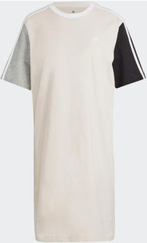 Adidas Essentials 3-Stripes Single Jersey Boyfriend T-Shirt Dress wonder quartz/black/medium grey heather/white