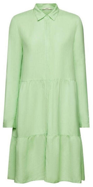 Esprit Hemdkleid in Minilänge aus Leinenmix citrus green (033EE1E303)