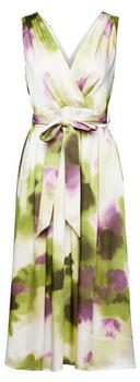 Esprit Midikleid aus Satin in Crinkle-Optik mit Blumenmuster leaf green (023EO1E340)