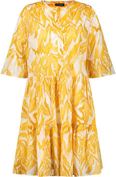Taifun Kurzes A-Linien-Kleid mit Print (380329-11106-4262) golden cumin gemustert