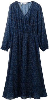 Tom Tailor Denim Midi Wickelkleid (1038151-32411) navy blue flower print