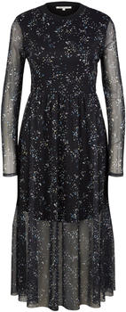 Tom Tailor Denim printed mesh dress (1035803-31552) black multicolor dots