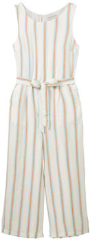 Tom Tailor Overall mit Gürtel (1036671-31948) offwhite brown vertical stripe