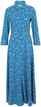 Y.A.S Yassavanna Long Shirt Dress S. Noos (26022663) PoolGreen/AopPollyPrint