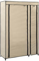 vidaXL Faltschrank Creme 110x45x175 cm Stoff