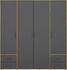Rauch Voyager 187x194cm mit Schubladen grau-metallic/artisan-eiche
