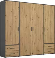 rauch Dreht&uuml;renschrank "Kleiderschrank Schrank Garderobe W&auml;scheschrank VOYAGER" in