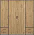 Rauch Voyager 187x194cm mit Schubladen artisan-eiche/grau-metalllic