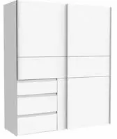 FORTE Schwebet&uuml;renschrank "Winn, Schiebet&uuml;renschrank mit 3 Schubladen, Made in