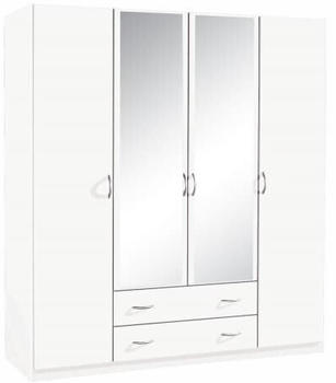 QUARTIER Kleiderschrank C.A.P.A 181 x 197 x 54 cm Nachbildung alpinwei&szlig; - mit 4 Dreht&uuml;ren und 2 Schubk&auml;sten
