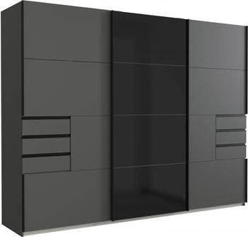 Wimex Schwebetürenschrank Barcelona Graphit / Glas schwarz (20759258-0)