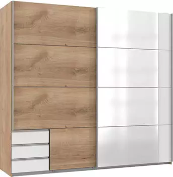 Wimex Emden 225x210cm plankeneiche/wei&szlig;/Spiegel