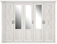 FORTE Kleiderschrank "Kashmir, Landhausstil, inklusive edlem Passepartout-Rahmen"