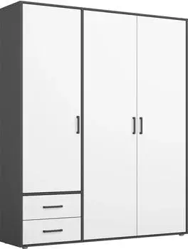 Rauch Voyager 140x194cm mit Schubladen alpinweiß/grau-metallic