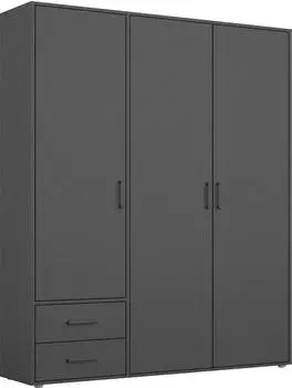 Rauch Voyager 140x194cm mit Schubladen grau-metallic