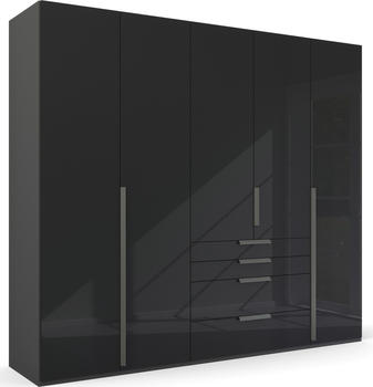 Rauch Purisma 251x223cm mit Schubladen graphit/Glas basalt