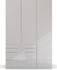 Rauch Purisma 151x223cm mit Schubladen seidengrau/Glas seidengrau