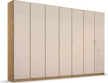 Rauch Koluna 315x229cm 7-t&uuml;rig mit Schubladen artisan-eiche/Glas champagner
