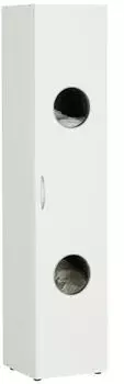 CASAVANTI Wäscheschrank 40x40x185 cm weiß inklusive Wäscheboxen