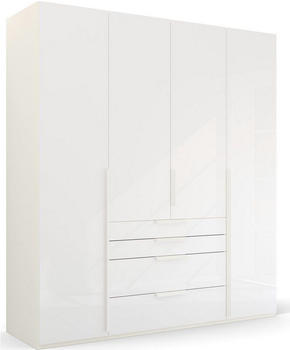 Rauch Purisma 4-t&uuml;rig 201x223cm mit Schubladen Glas kristallwei&szlig;