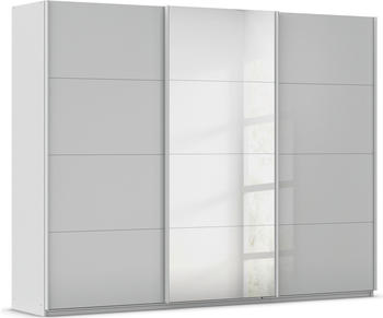 Rauch Agordo 3-t&uuml;rig 271x210cm mit Spiegel seidengrau/Glas seidengrau