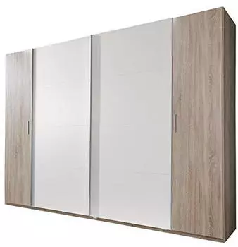 Wimex Lotto 270x210x65cm Eiche s&auml;gerau-Nb. / Schwebet&uuml;renfront alpinwei&szlig; (479788)