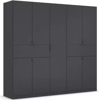 Rauch Ticao 9-türig 226x210cm mit Schubladen grau-metallic