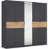 und Spiegel grau-metallic/artisan oak