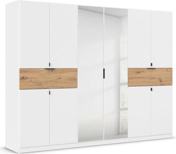 Rauch Ticao 10-türig 271x210cm mit Schubladen und Spiegeln alpin-weiß/artisan oak