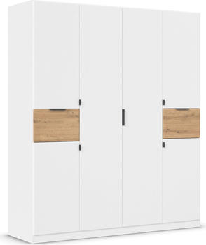 Rauch Ticao 6-türig 181x210cm mit Schubladen alpin-weiß/artisan oak