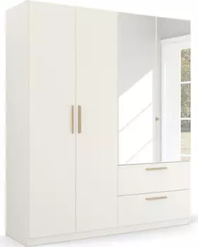 Rauch Skandi by Quadra Spin 181x210cm mit 2 Schubladen und Spiegel alpinwei&szlig;