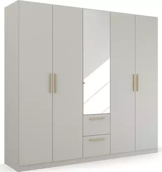 Rauch Skandi by Quadra Spin 226x210cm mit 2 Schubladen und Spiegel seidengrau